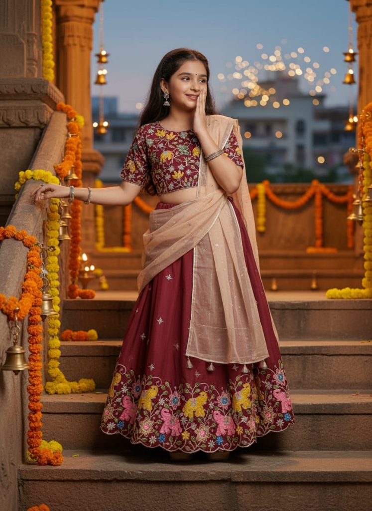 AI generated final stitched lehenga look